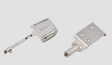 Stamped connector (silver sheet) and carrying part (steel sheet)